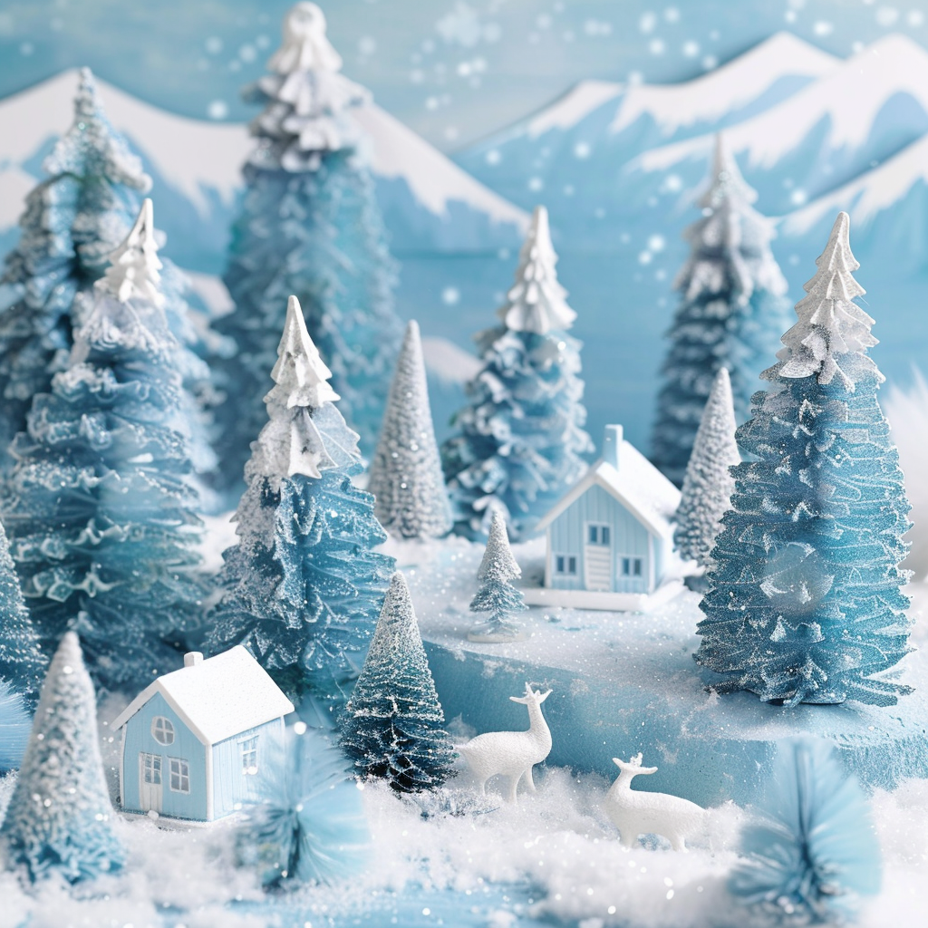 Stilvolle winterliche Alpenlandschaft mit festlicher Atmosphäre – Bannerbild von Acqua Alpes